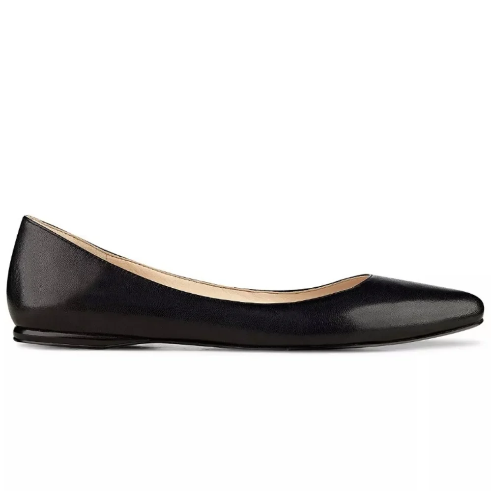 Nine West Speakup Round Toe Slip-on Ballet Flats Black 9.5 - Picture 2 of 8